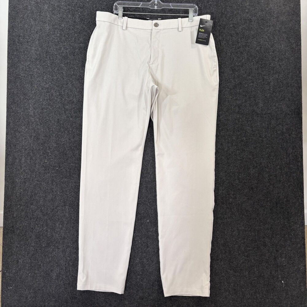 Nike Flex Core Golf Pants Men's 38x34 Beige Stretch Chino Dri-Fit Khaki